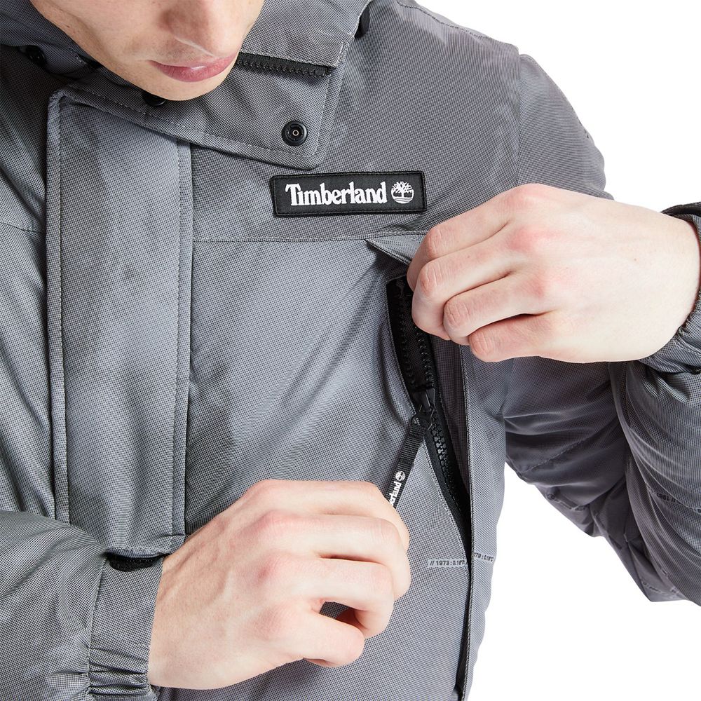 Timberland Mens Jackets Reflective Puffer - Dark Grey - India AZ2046879